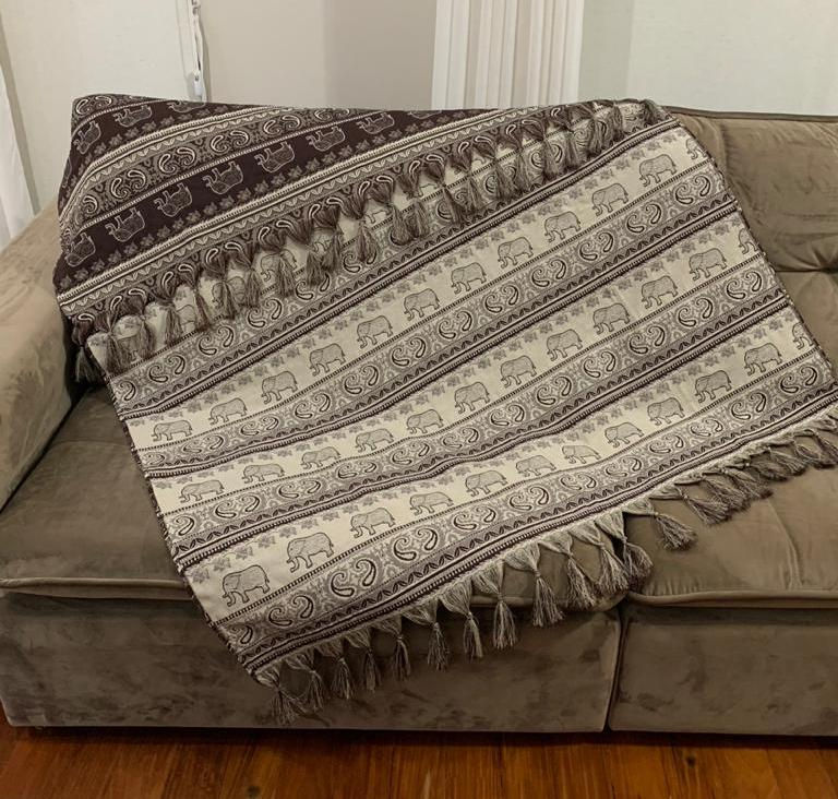 Manta Decorativa dupla face para sofá 2.20 x 1.40m