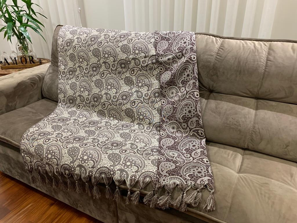 Manta Decorativa dupla face para sofá  2.20 x 1.40m