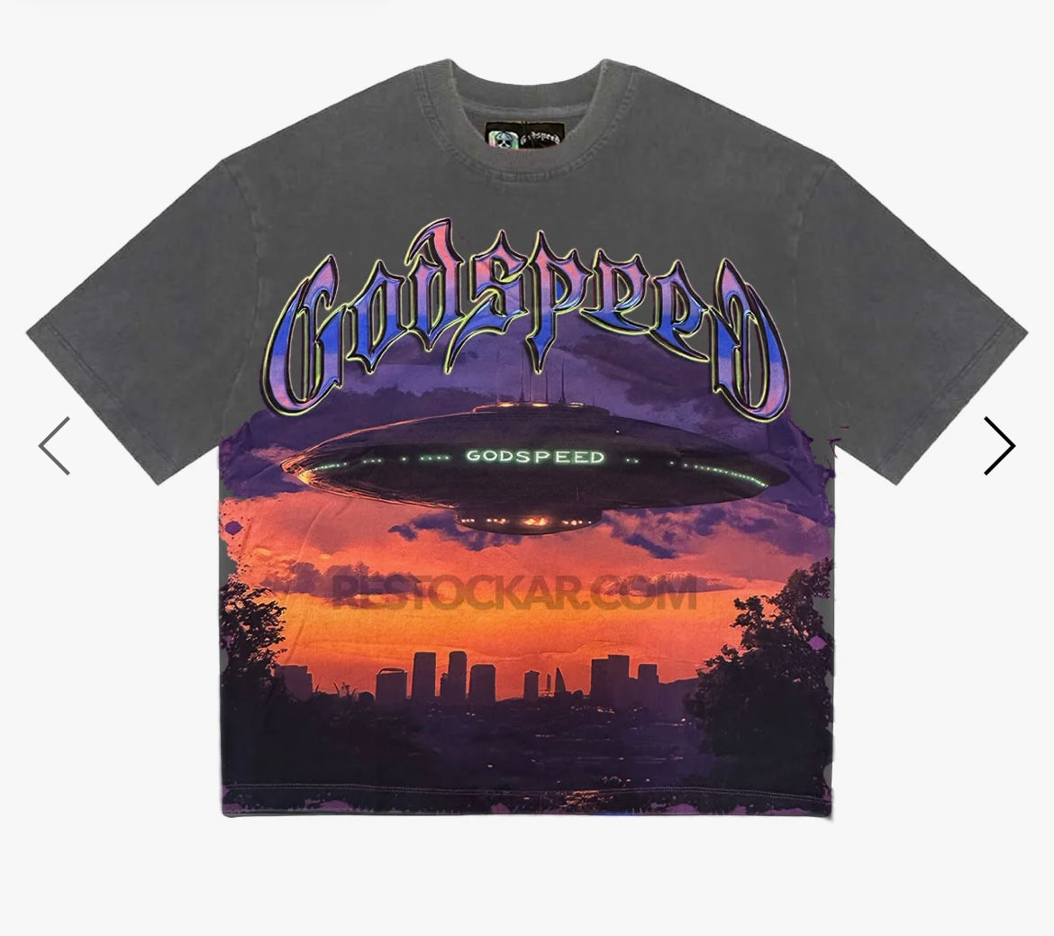 God Speed U.A.P Tee Grey Wash