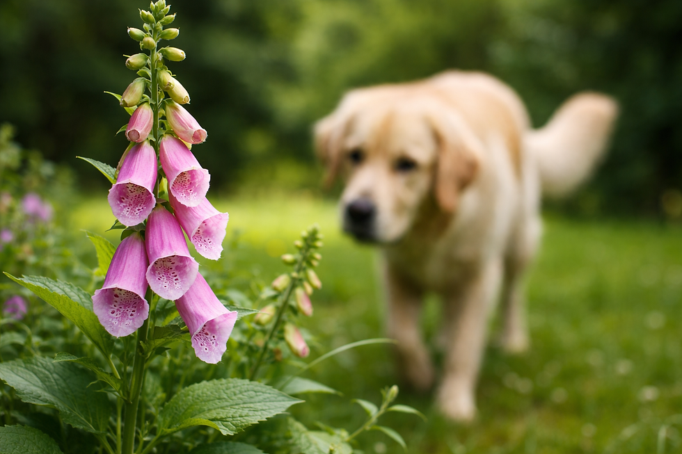 Nahaufnahme einer giftigen Pflanze im Garten