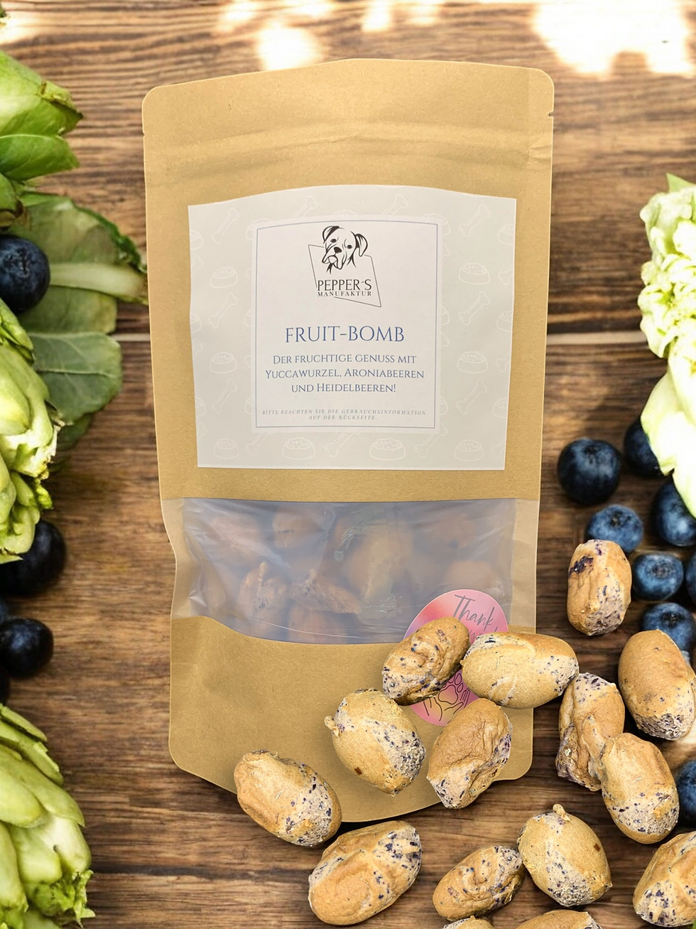 Fruit-Bomb - fruchtiger Genuss mit Yuccawurzel, Aroniabeeren und Heidelbeeren