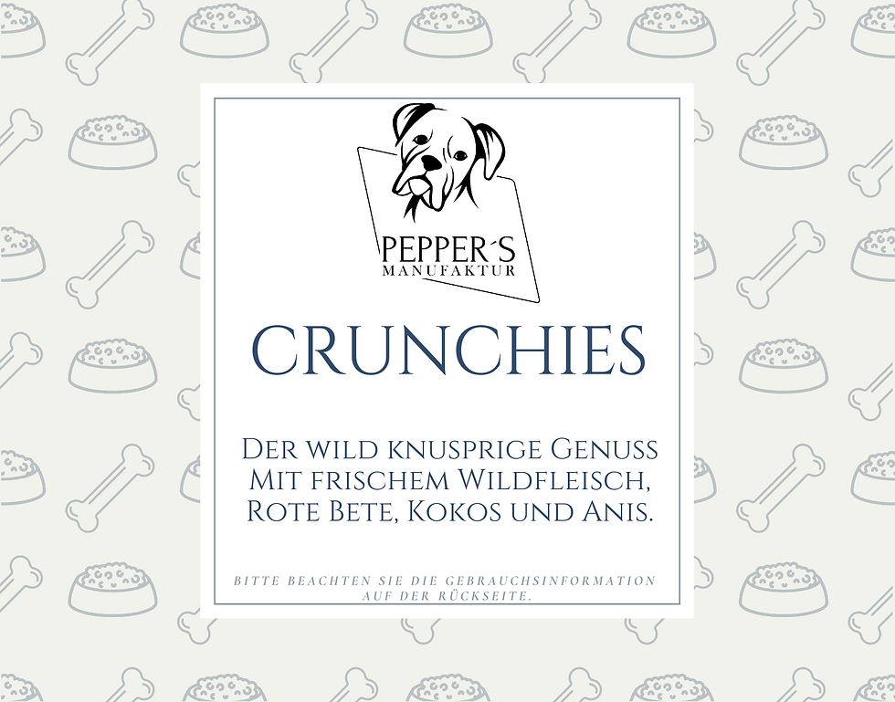 Miniaturbild: Crunchies - mit frischem Wildfleisch, Rote Bete, Kokos und Anis