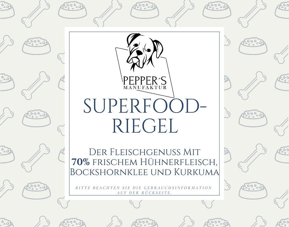 Miniaturbild: Superfood-Riegel - mit 70% frischem Hühnerfleisch, Bockshornklee und Kurkuma