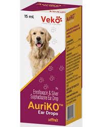 Veko- Enrofloxacin and Silver Sulphadiazine Ear Drop 15 mL