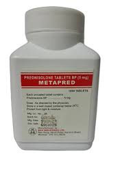 Metapred- Prednisolone Tablets BP- 5mg/Tab