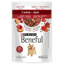 Purina - Dog Beneful - Adult Mini Beef- Packets-100g