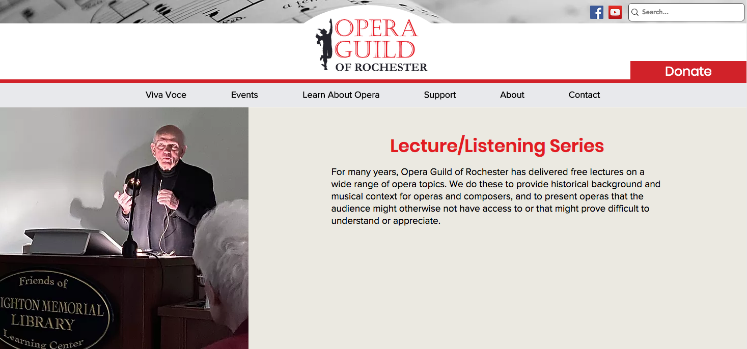 Lecture/Listening Series | Opera Guild of Rochester