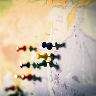 selective focus photography of push pin 