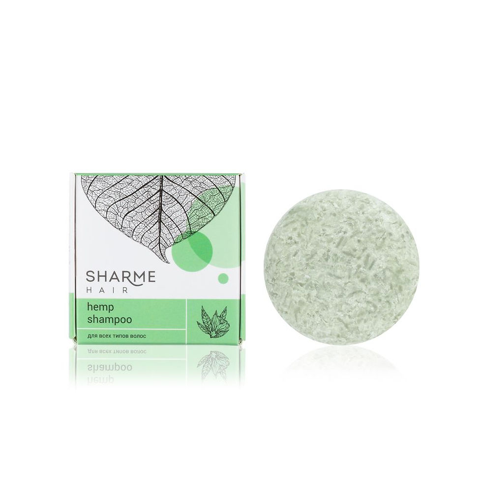 Натуральний твердий шампунь Sharme Hair Hemp з олією конопель для будь-якого тип