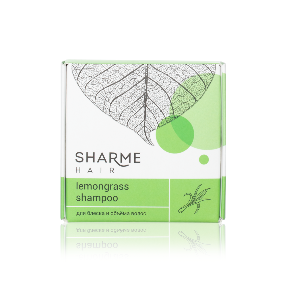Натуральний твердий шампунь Sharme Hair Lemongrass з ароматом лемонграсу для тьм