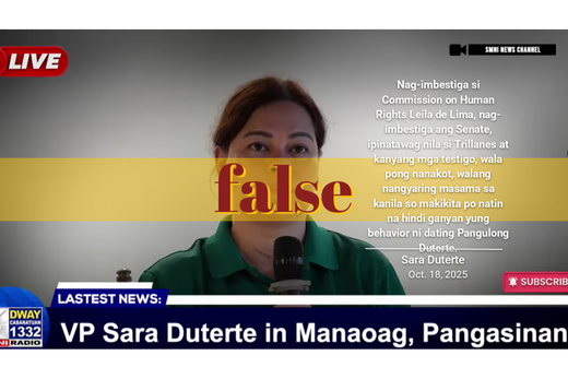 VP Duterte repeats false claim denying father’s threats to drug war witnesses