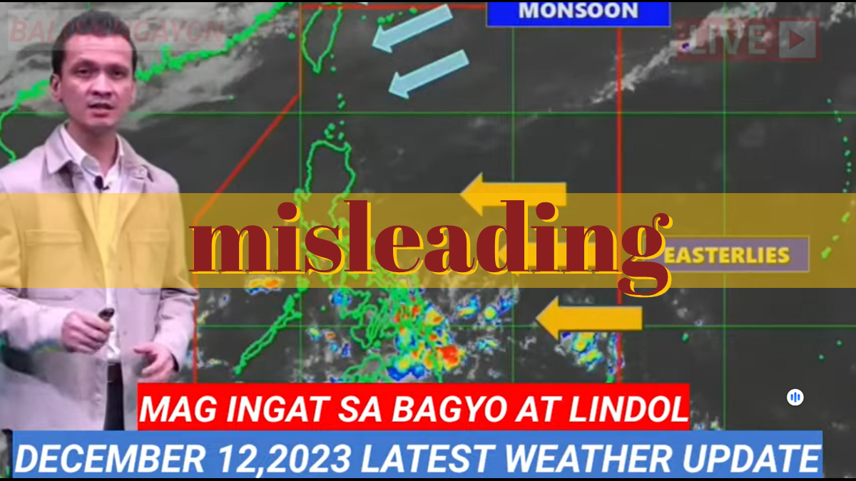 Old weather forecast, images misused to sound false typhoon warning