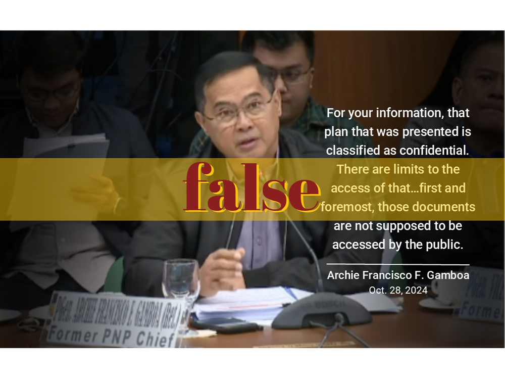 Image accompanying PNP's Oplan Double Barrel document is confidential