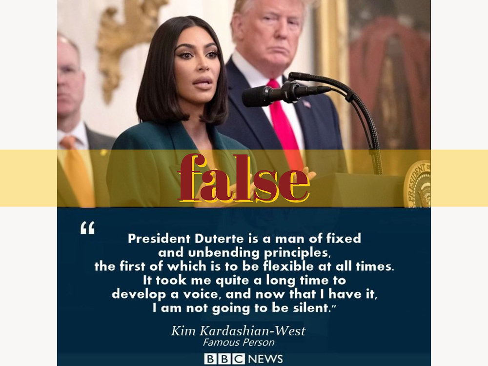 Image accompanying Kim Kardashian expressed support for Duterte