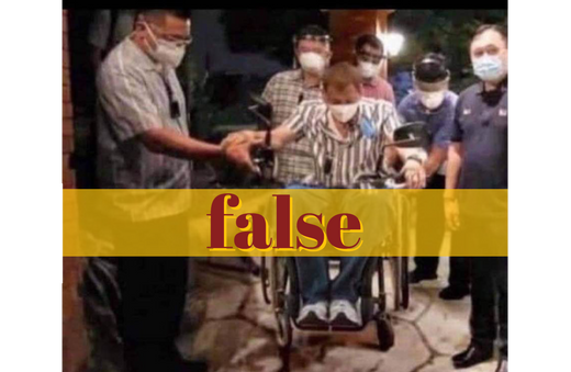 Doctored photo of Duterte on wheelchair recirculates