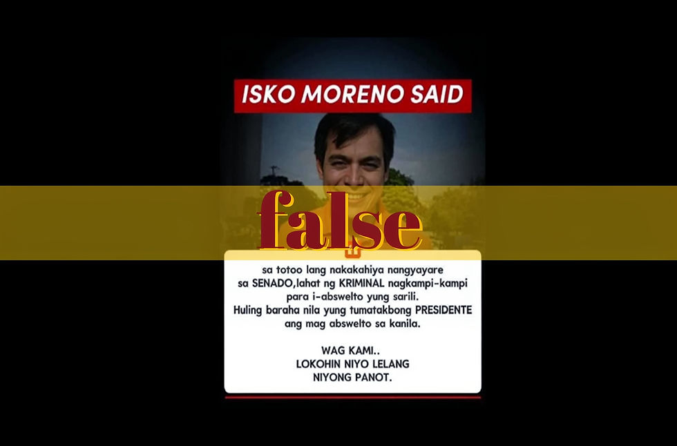 Quote card falsely claims Moreno called senators ‘criminals’