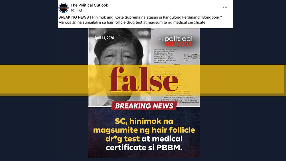 Image accompanying Supreme Court orders Marcos to take drug test, submit medical certificate