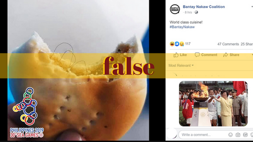 FB photo falsely claims bread with hair served in SEAG