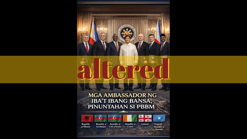Image accompanying Marcos poses with 6 foreign ambassadors in a group photo