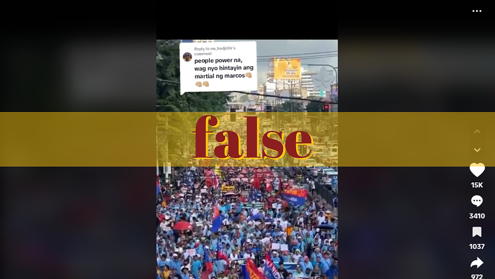 Image accompanying Video shows pro-Duterte rally