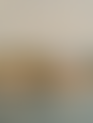 Island with buildings, cloudy sky, blue sea, and rocky terrain in background.