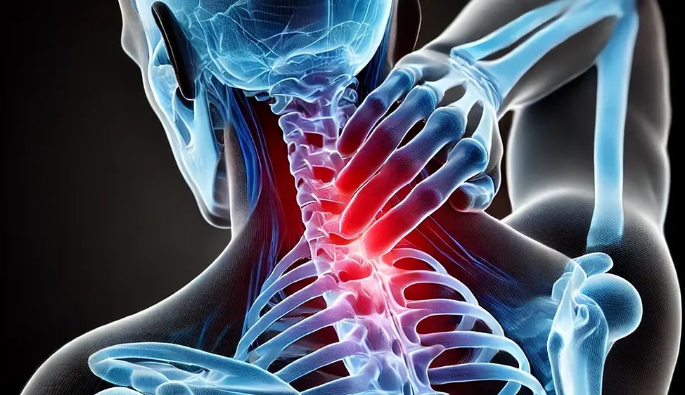 Relief for stiff necks, whiplash, and text neck from prolonged device use.