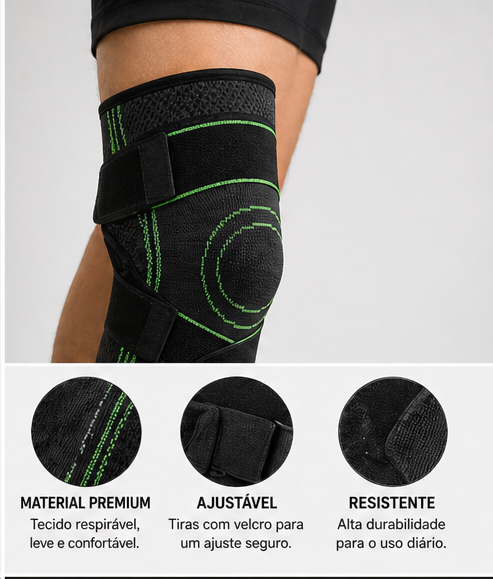 Miniatura: KneeFlex Pro™ – Faixa de Compressão Ajustável para Joelho