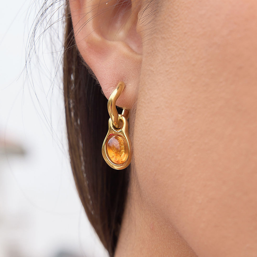 Boucles Ambra – Résine Géométrique, vue 2