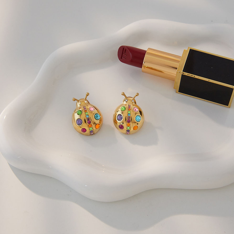 Boucles Livia – Coccinelle & Zircon, vue 2