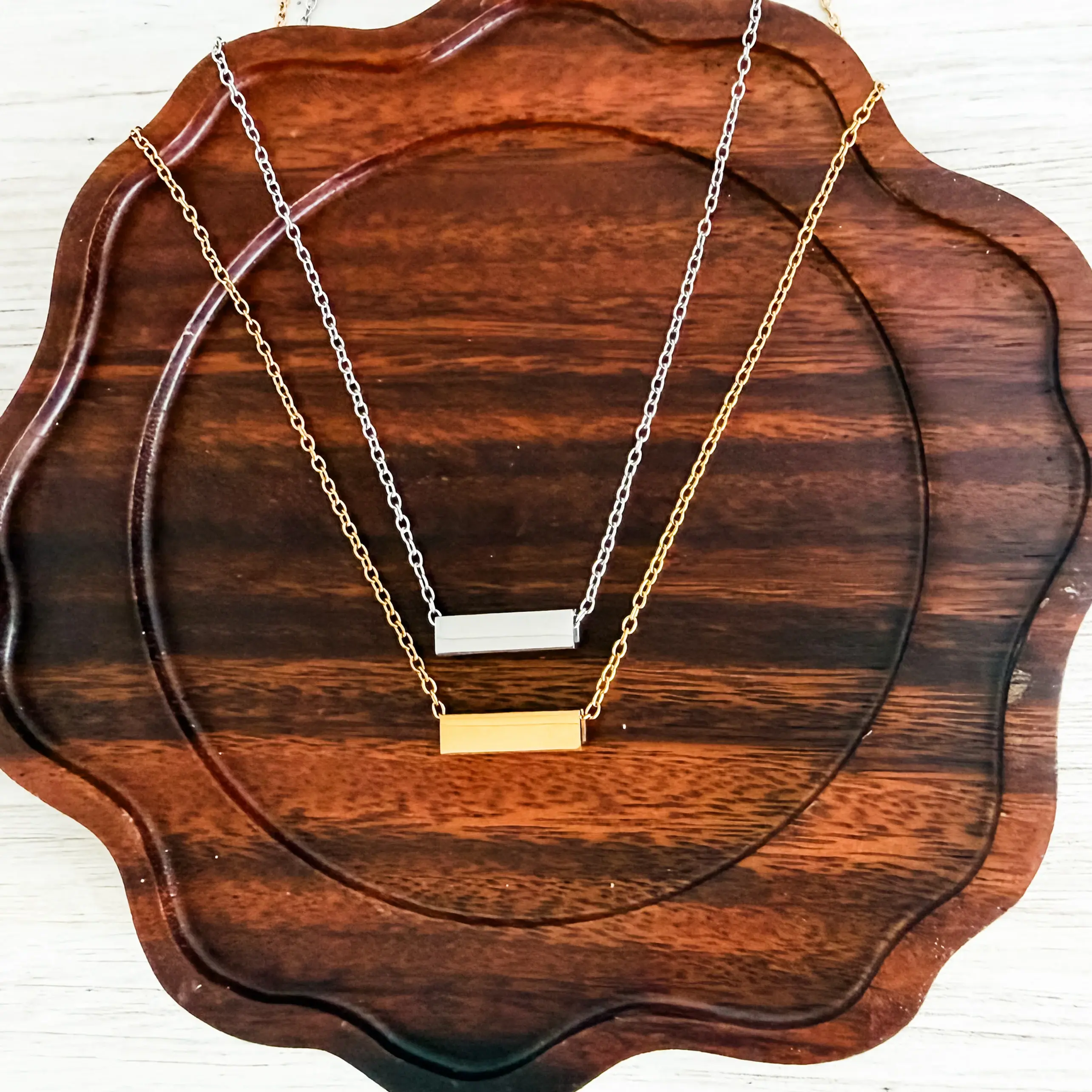 Cuboid Bar Necklace