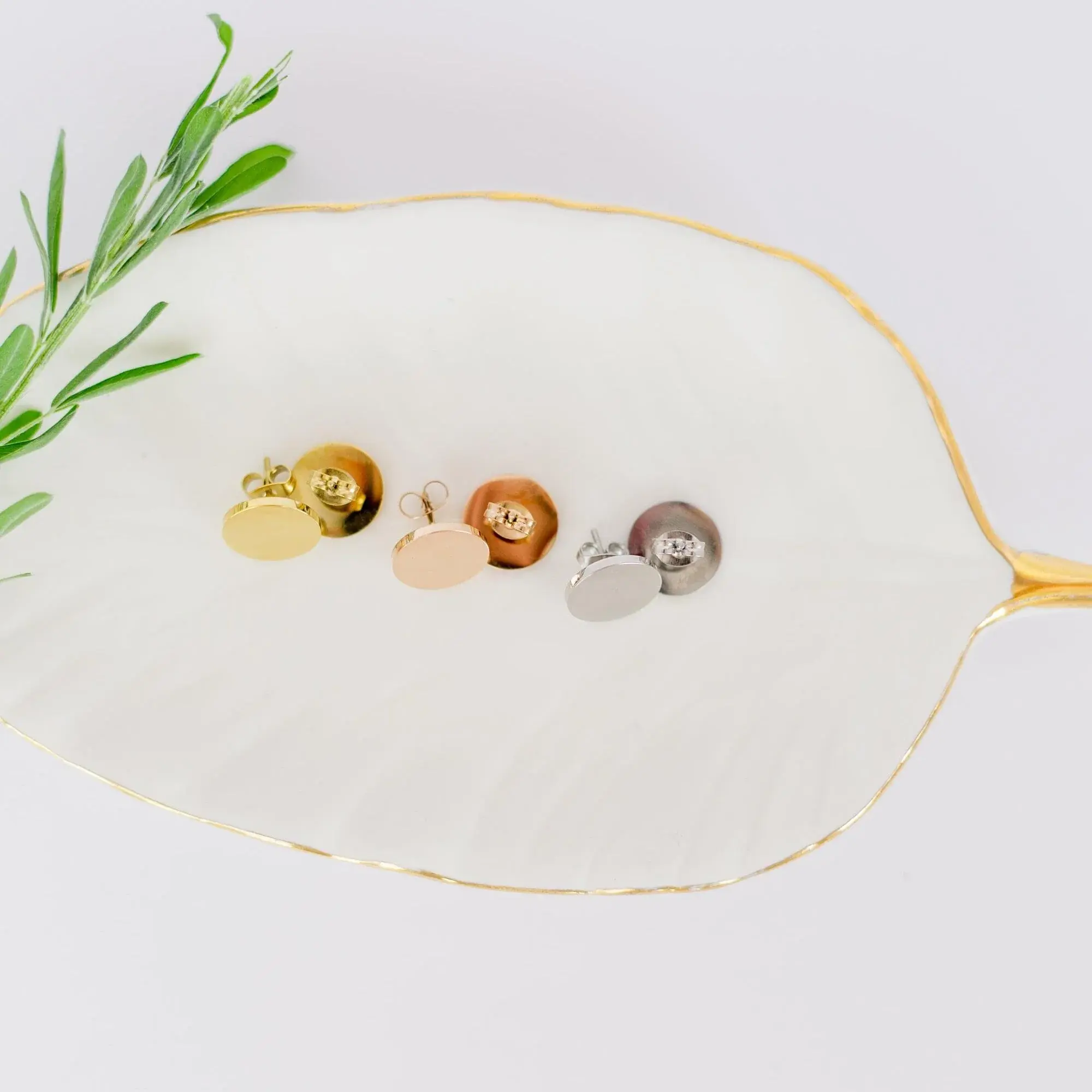 Circle Disc Earrings