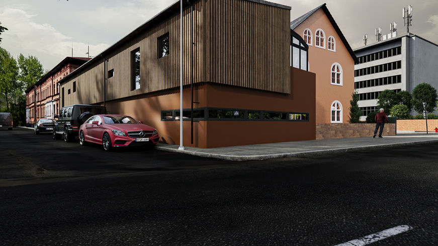 Exterior renovation of a house in Nurnberg for Asquare Architecture.