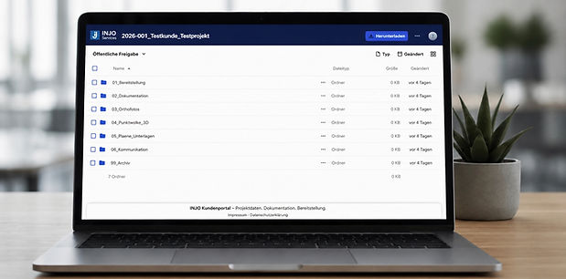Digitales Kundenportal zur strukturierten Bereitstellung von Projektdaten.