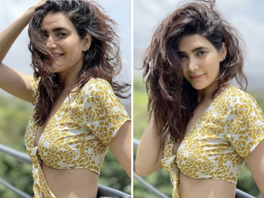 Karishma Tanna’s crop top and print thigh-high slit skirt is a dreamy affordable summer outfit