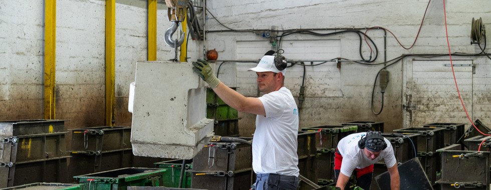 Produksjon av ReCon støttemur på Fåvang