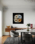 Iris Foto Clash quadratisch Wohnzimmer von 4 Personen