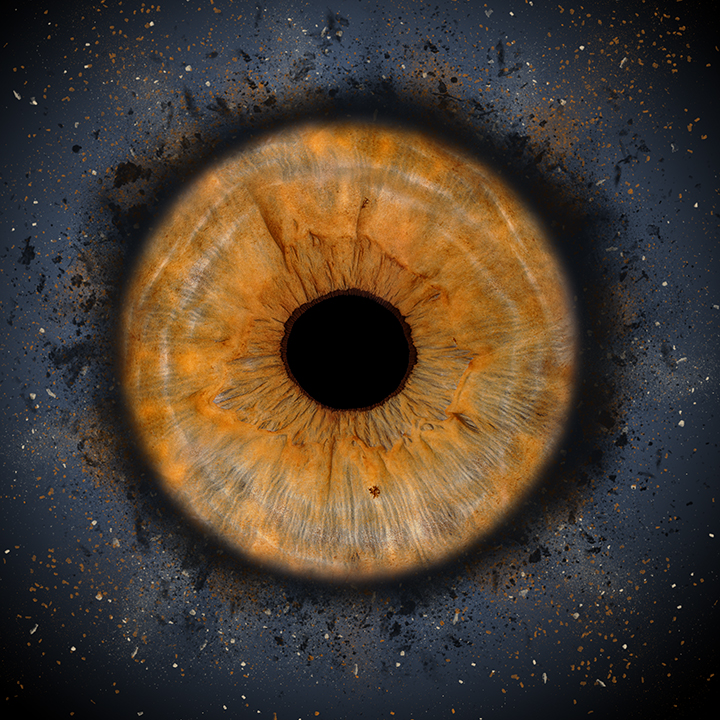 Single Iris Foto Clash. Eine eigene Welt, noch spezieller wird die Iris in einem Single Clash.