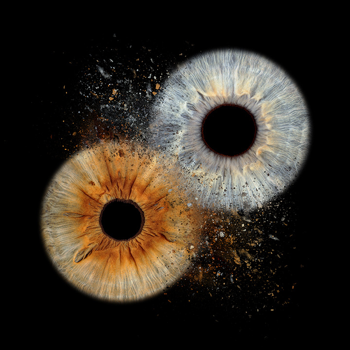 Ein Iris Foto Clash von 2 Personen.
