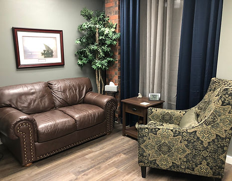 picture of therapist office with chair and couch in Andover, KS