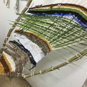 My final outcome of this residency, Kato hoops was a representation of each moment in time in Kato. My work investigates one historical time zone and corresponds that to another, it was important to me that the work was woven together, reflecting how I was experiencing this historical place in our contemporary time.