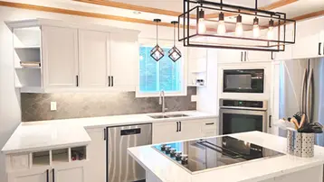 rénovation-cuisine-moderne-relooking-peinture-comptoir-dosseret-lumineuse-éclairage-plancher-rénovation-signature-m-saint-hippolyte