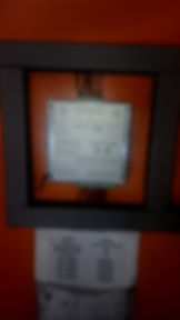 Technical label in dark frame