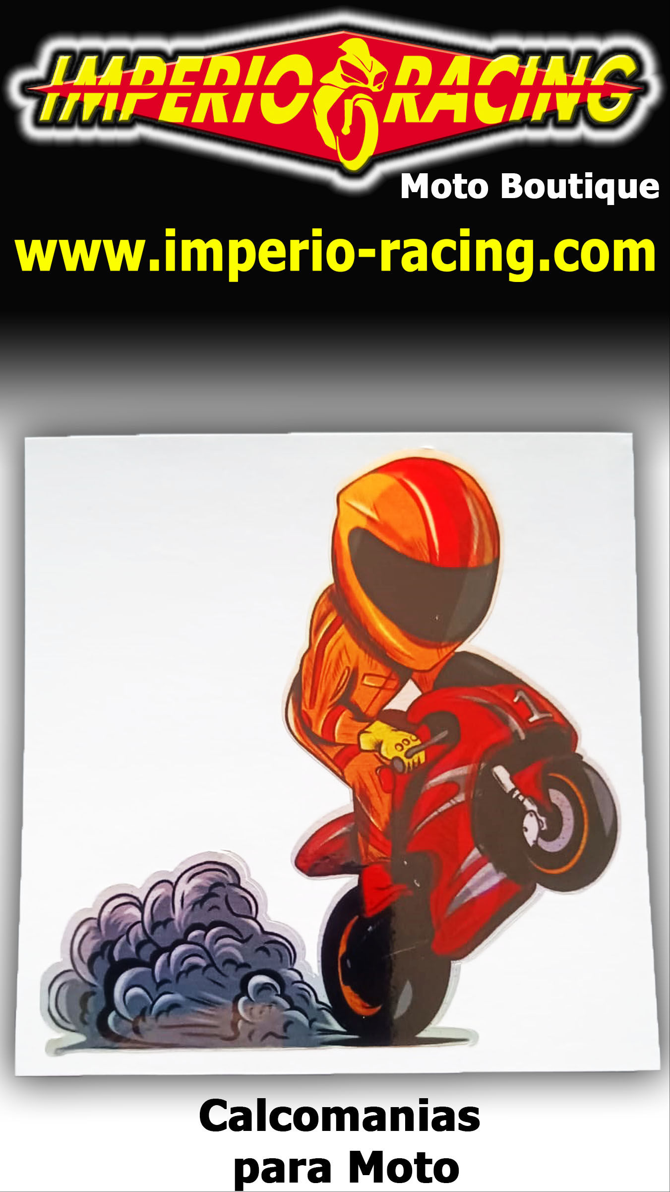 Calcomanía Caballito de Moto