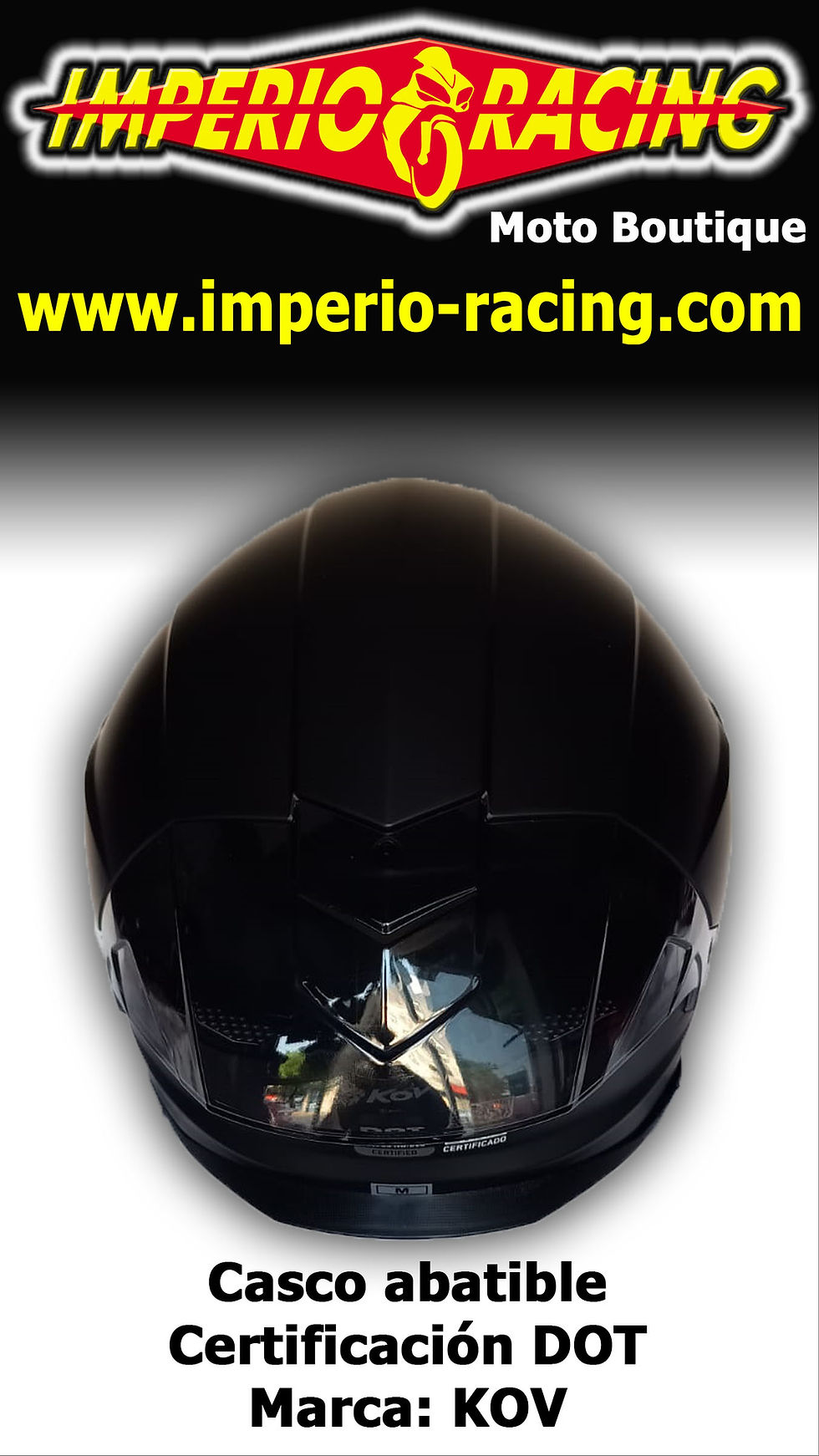 Miniatura: Casco abatible STARK Negro Mate certificado DOT / KOV