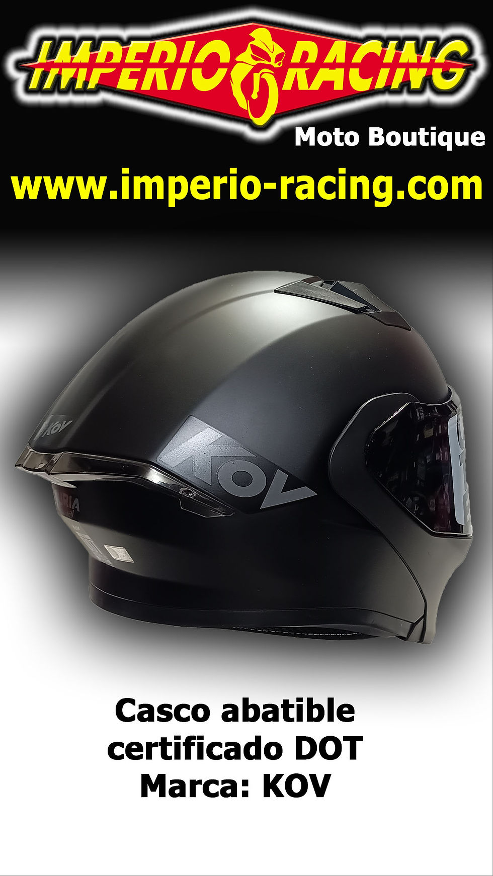 Miniatura: Casco abatible Furia certificado DOT / KOV.