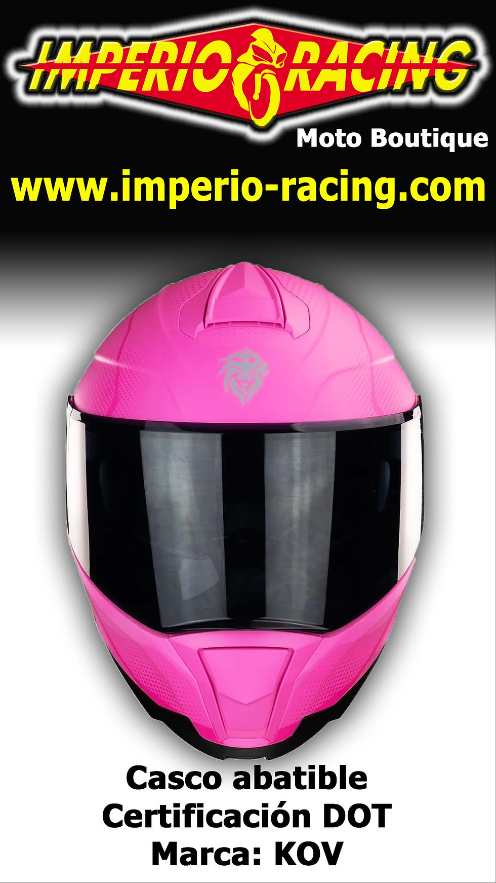 Miniatura: Casco abatible  LITIO ZURF ROSA Certificación DOT / KOV