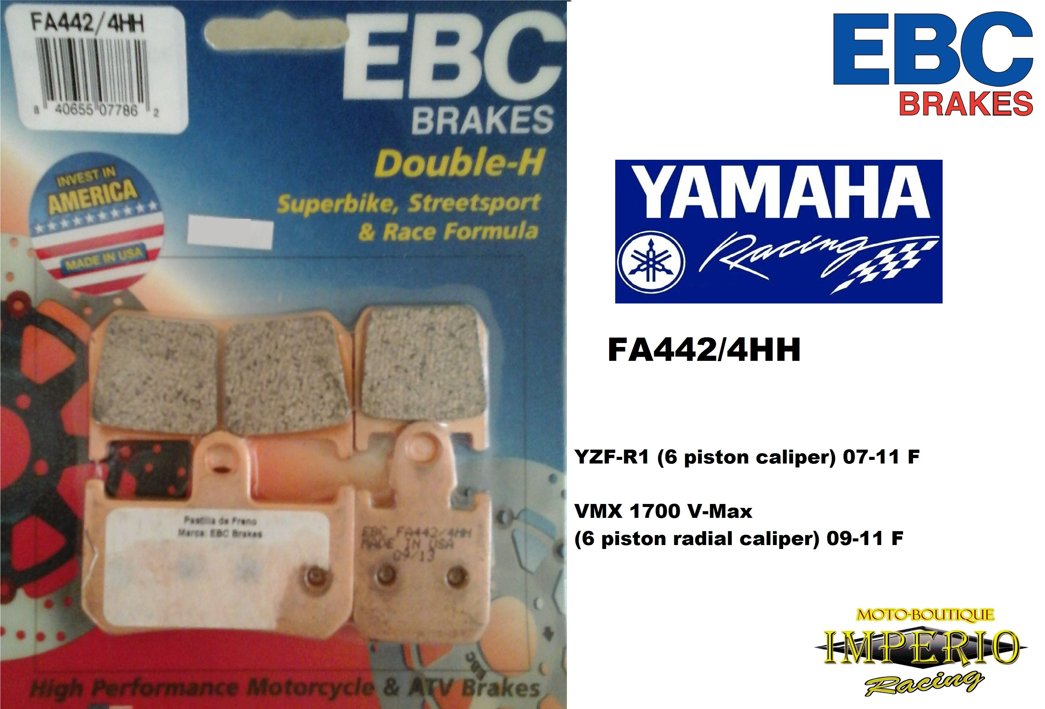 Pastilla freno FA442/4HH / EBC