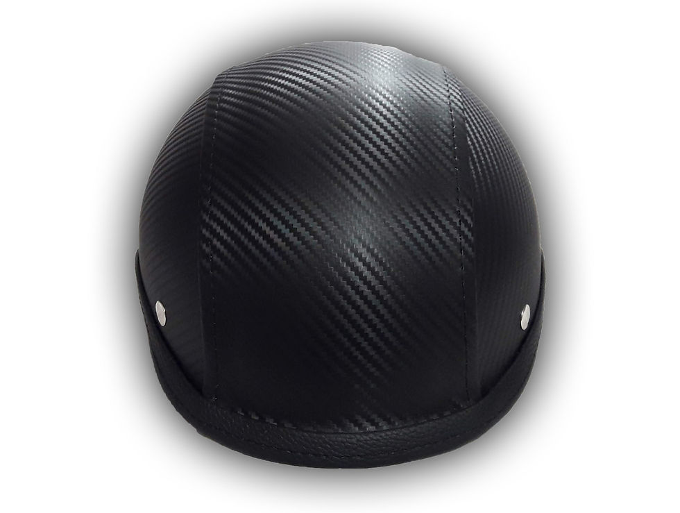 Miniatura: Casco abierto chopper tipo fibra carbono Negro