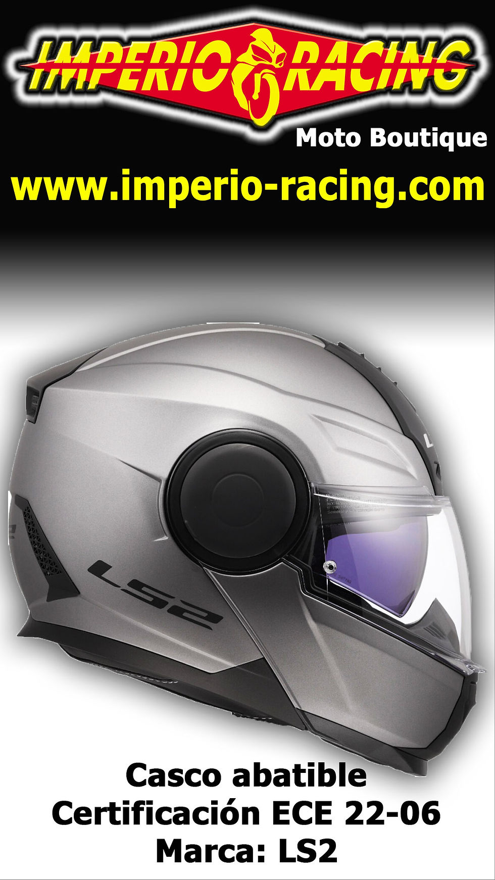 Miniatura: Casco abatible Scope II TITANIUM certificado Ecer22-06 / LS2