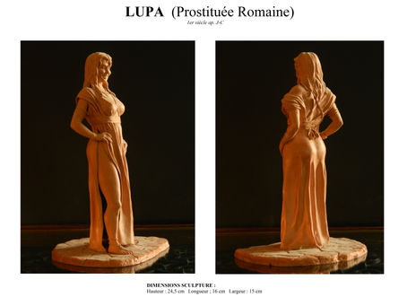 SCULPTURE de la LUPA (prostituée de la Rome antique)